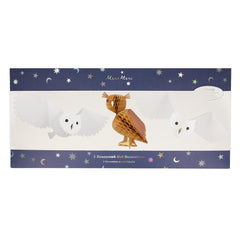 Three Honeycomb Owls